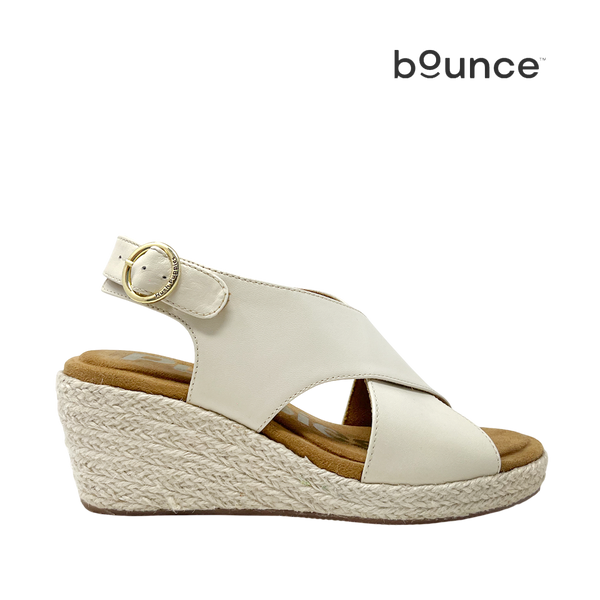 Sandalias de cuña Willow para mujer color hueso